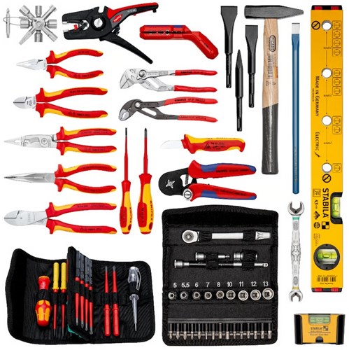 KNIPEX 00 21 37 Gereedschapskoffer "Robust45 Move" Elektro - 66-delig-2