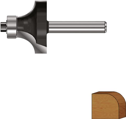 Rotec Afrondprofielfrees 20,7mm R 4 As 12mm Gold-Line