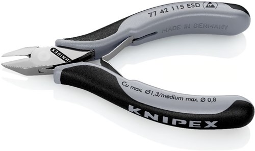 KNIPEX 7742-115mm ESD Elektronica-zijskniptang-2