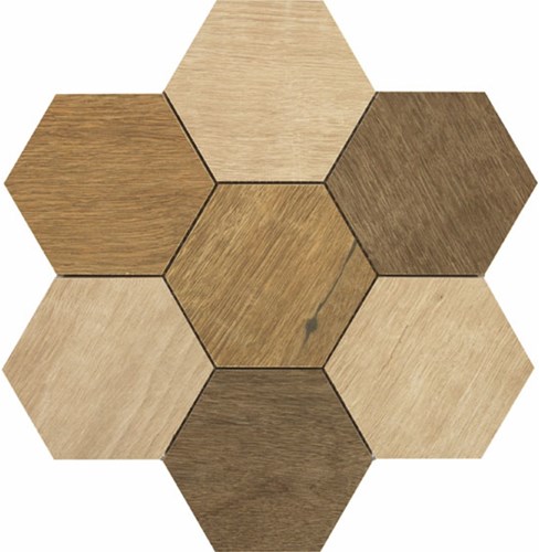 Marazzi Treverk Dear 36x36cm 6-Kant Vloer- en Wandtegel Beige Natural Brown Mat R10