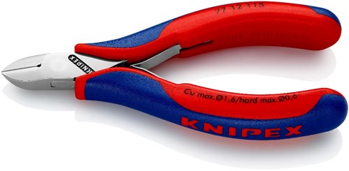 KNIPEX 7712-115mm - Elektronica-zijkniptang met doorgestoken scharnier