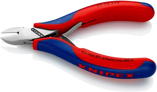 KNIPEX 7712-115mm - Elektronica-zijkniptang met doorgestoken scharnier-2