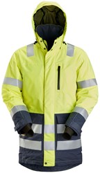 Snickers 1830 AllroundWork Waterdichte Parka Hi-Vis Klasse 3