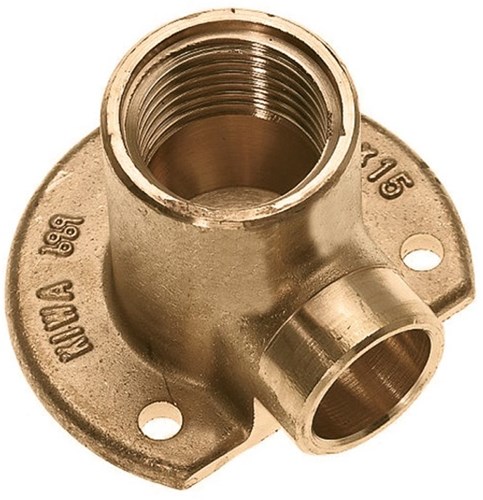 Bonfix Messing Muurplaat laag 1/2"x12mm