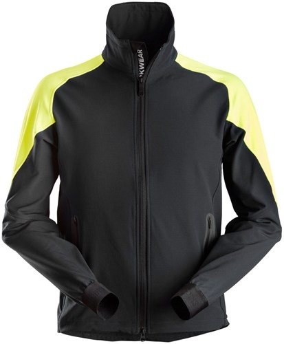 Snickers 8028 FlexiWork Neon Jack Zwart-Neon Geel XS