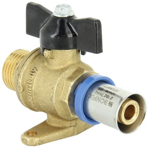 Bonfix Alu-pers Kogelkraan 1/2"x20mm