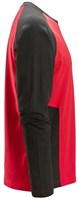 Snickers 2450 Tweekleurig T-Shirt met Lange Mouwen Chili Rood-Zwart XS-3