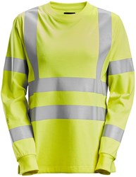 Snickers 2476 ProtecWork Dames T-Shirt met Lange Mouwen Hi-Vis Klasse 2-3