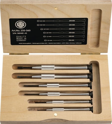Kukko 250-560 Horlogemakerschroevendraaierset 6-delig