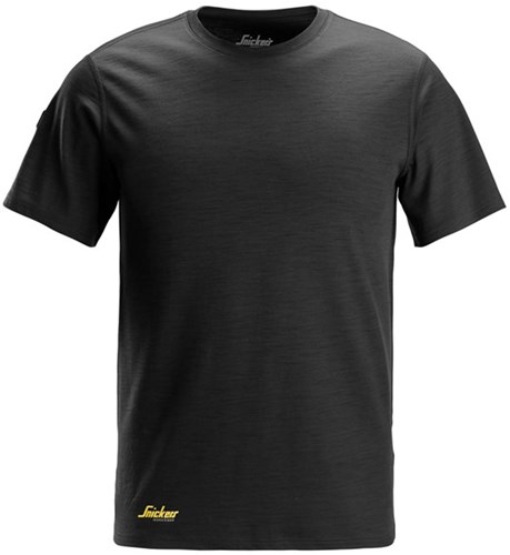 Snickers 2551 Wollen T-Shirt  Zwart Mt. XS
