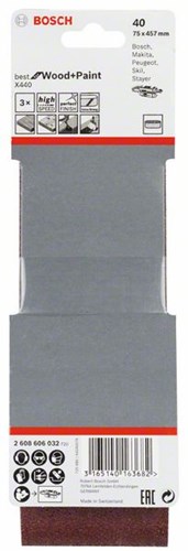 Bosch X440 Schuurband 75x457mm P40 (3)-2