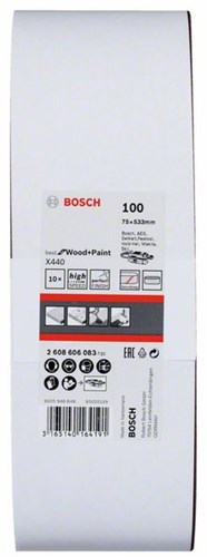 Bosch X440 Schuurband 75x533mm P100 (10 Stuks)-2