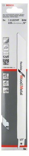 Bosch S1122VF Reciprozaagblad Flexible for Wood and Metal (5 Stuks)-2