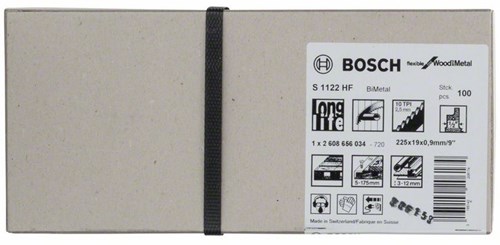 Bosch S1122HF Reciprozaagblad Flexible for Wood and Metal (100 Stuks)-2