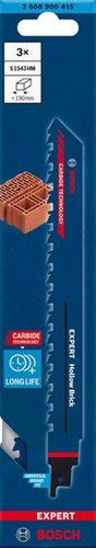 Bosch S1543HM Expert Reciprozaagblad Hollow Brick (3 Stuks)-2