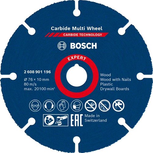 Bosch Expert 76x1,0mm Doorslijpschijf Hardmetaal
