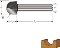 Rotec Holprofielfrees 9,5mm R6 12mm Gold-Line-2