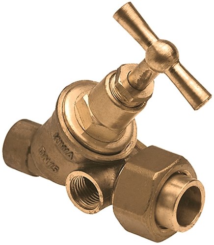 Bonfix Stopkraan Met Bovendeel Met aftapgelegenheid 15x15mm