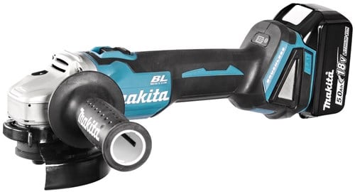 Makita DGA506RTJ 18 V Haakse slijper 125mm (2x 5,0Ah in Mbox)
