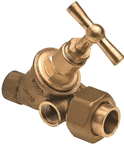 Bonfix Stopkraan Met Bovendeel Met aftapgelegenheid 28x28mm