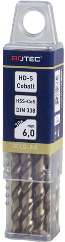 Rotec Metaalboor 7,8x117mm HSS-Co Gold Line (10 Stuks)-3