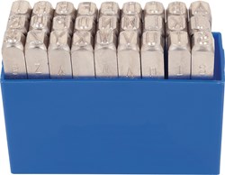 Kukko 331-001 Vernikkelde 27-delige Slagletterset DIN 1451 Schrifthoogte 1mm