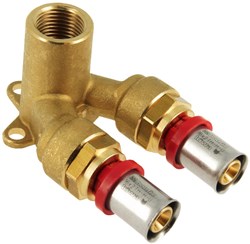 Bonfix Alu-pers Dubbele muurplaat 16x1/2"x16mm