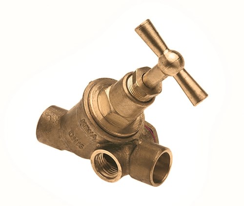 Bonfix Stopkraan Met Bovendeel Met aftapgelegenheid 15x15mm