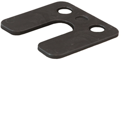 GB Hogedrukplaat 3x70x70mm Met Sleuf ABS Kunststof