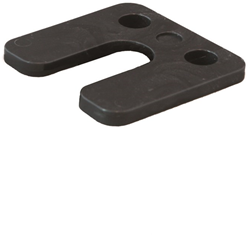 GB Hogedrukplaat 5x70x70mm Met Sleuf ABS Kunststof