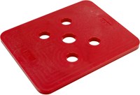 GB Drukplaat 5x100x120mm Rood Kunststof