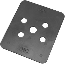 GB Hogedrukplaat 2x100x120mm Zwart Kunststof
