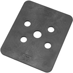 GB Hogedrukplaat 3x100x120mm Zwart Kunststof
