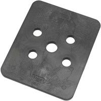 GB Hogedrukplaat 5x100x120mm Zwart Kunststof