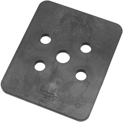 GB Hogedrukplaat 5x100x120mm Zwart Kunststof