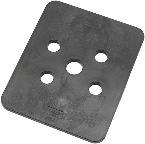 GB Hogedrukplaat 5x100x120mm Zwart Kunststof