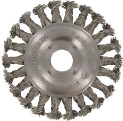 Rotec Rondborstel 125x0.5mm Getordeerd RVS-draad