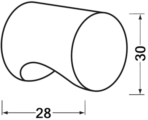 Hermeta 3733-11 Meubelknop Aluminium F1-2