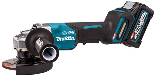 Makita GA013GM201 40 V Max Haakse slijper 125mm (2x 4,0Ah in Mbox)