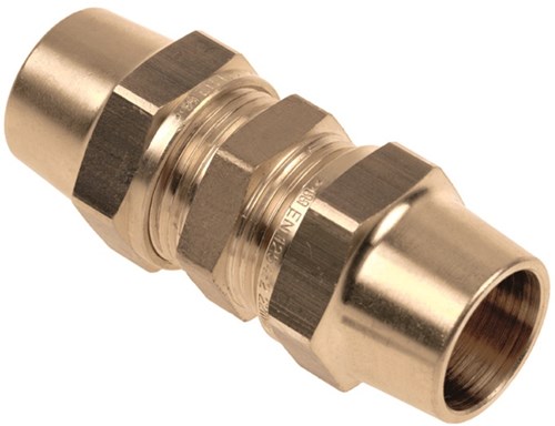 Bonfix Belgas Messing rechte koppeling 22x22mm