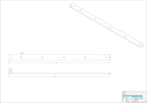 GB Heng 800x40mm Voor Pen Ø16 Zwart Gecoat-2