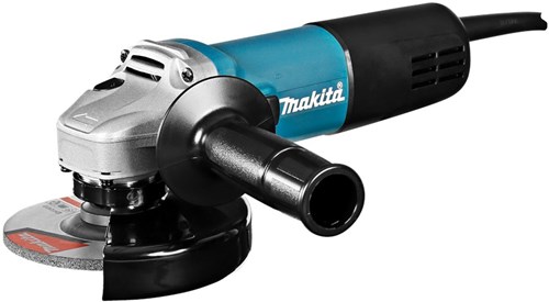 Makita 9558HNRGK2 230 V Haakse slijper 125mm Met Vastzetschakelaar En Accessoireset (Koffer)