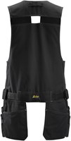 Snickers 4254 AllroundWork Canvas Stretch Gereedschapsvest met Holsterpockets Zwart XS-2