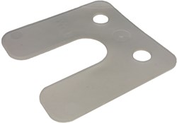 GB Drukplaat 1x70x70mm Transparant Met Sleuf Kunststof