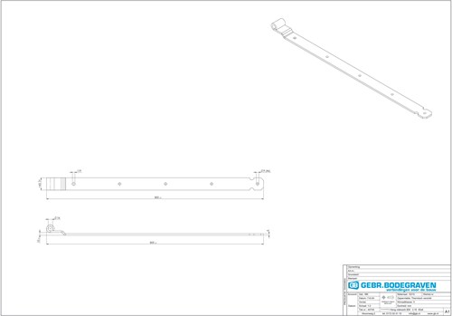 GB Heng Voor Vlakwerk 800x45mm Voor Pen Ø16 Verzinkt-2