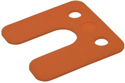 GB Drukplaat 2x70x70mm Oranje Met Sleuf Kunststof