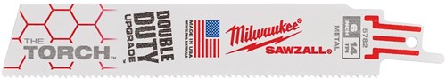 Milwaukee Reciprozaagblad Sawzall metaal Heavy Duty TORCH 150 mm 14-Tpi (5 stuks)