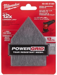 Milwaukee Schuurpapier Delta Velcro 67 x 92 mm Mesh K180 tbv M12FDSS (12 stuks)