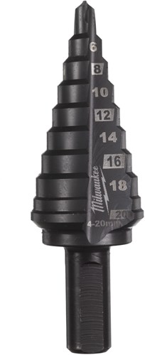Milwaukee Stappenboor Cobalt 4-20mm stappen 2mm