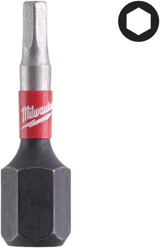 Milwaukee Schroefbit Shockwave Hex2,5 25mm (2 stuks)